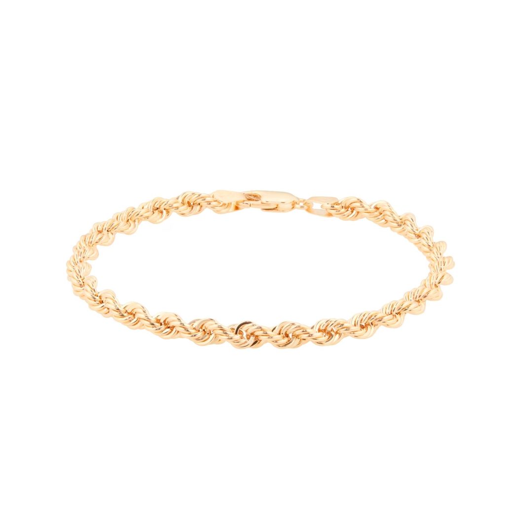 9ct Yellow Gold Rope Chain Bracelet